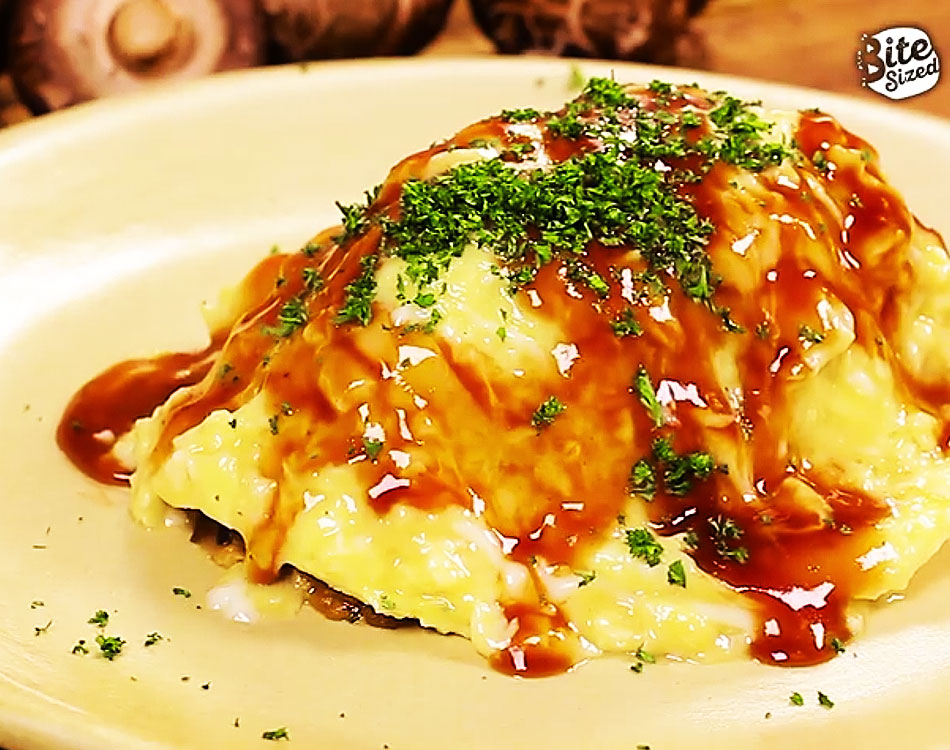 Omurice with Pork & Beans