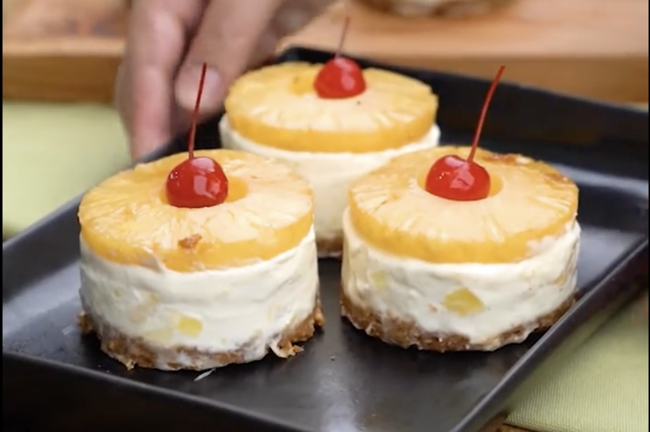 No Bake Pineapple Cheesecake
