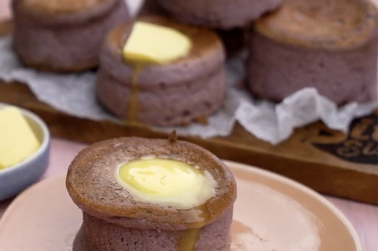 Ube Bibingka Fluffy Pancake