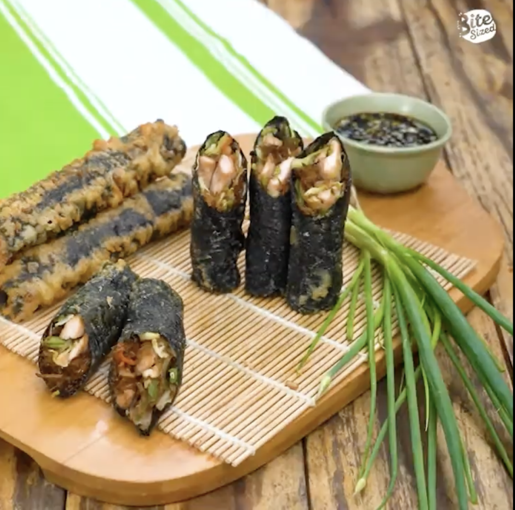 Crispy Sotanghon Guisado Seaweed Roll - Bitesized.ph