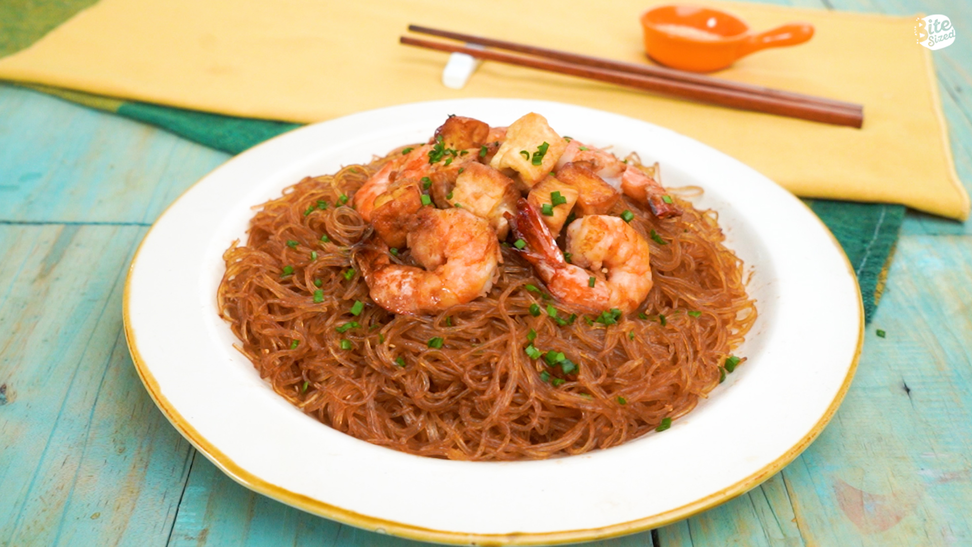 Shrimp and Tofu with Glass Noodles