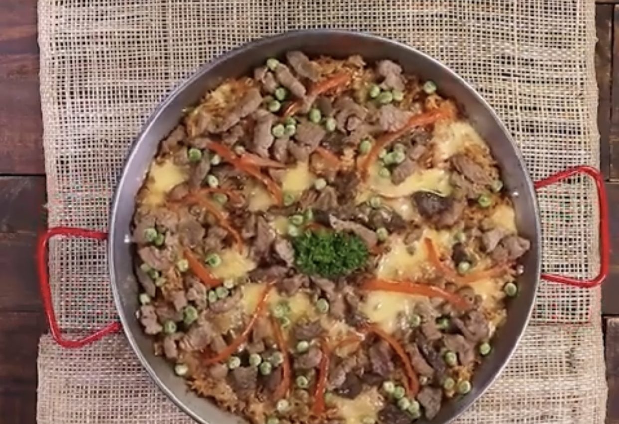 Cheesy Menudo Paella