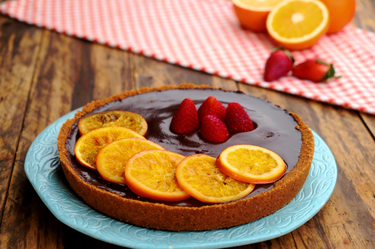 Orange Strawberry Choco Tart