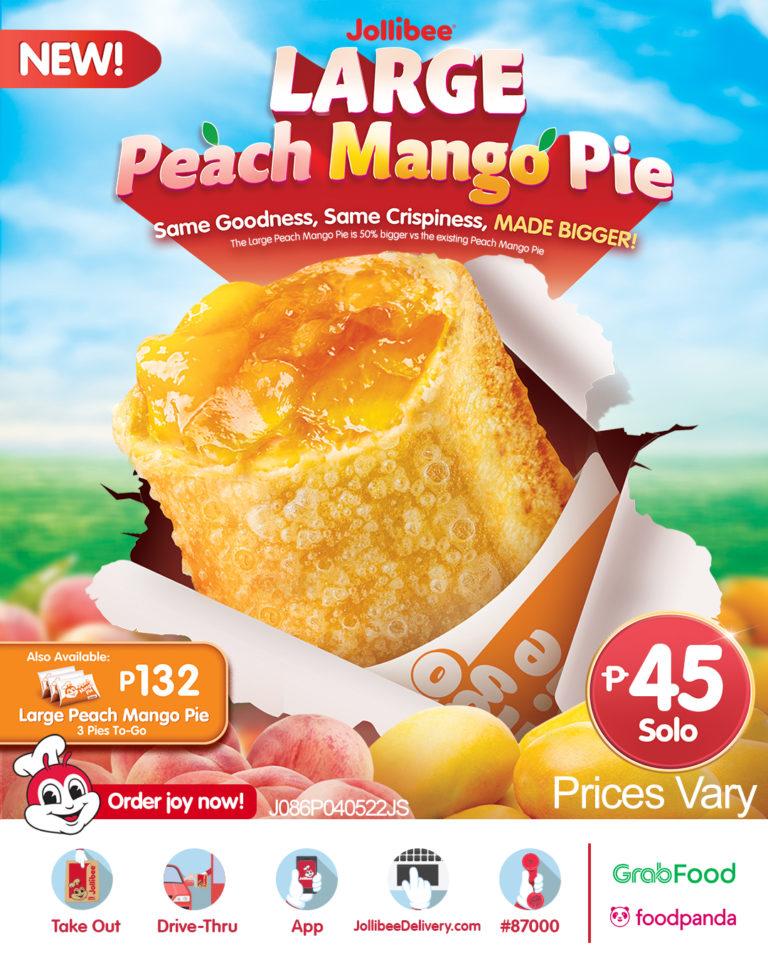 Go Big! Jollibee’s Peach Mango Pie is Now Available in Large Size Bitesized.ph