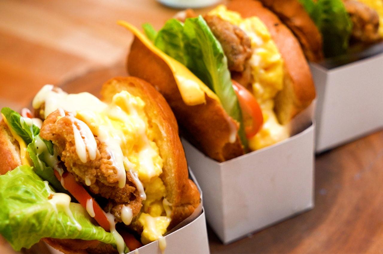 Garlic Butter Chicken Egg Drop Sandwich