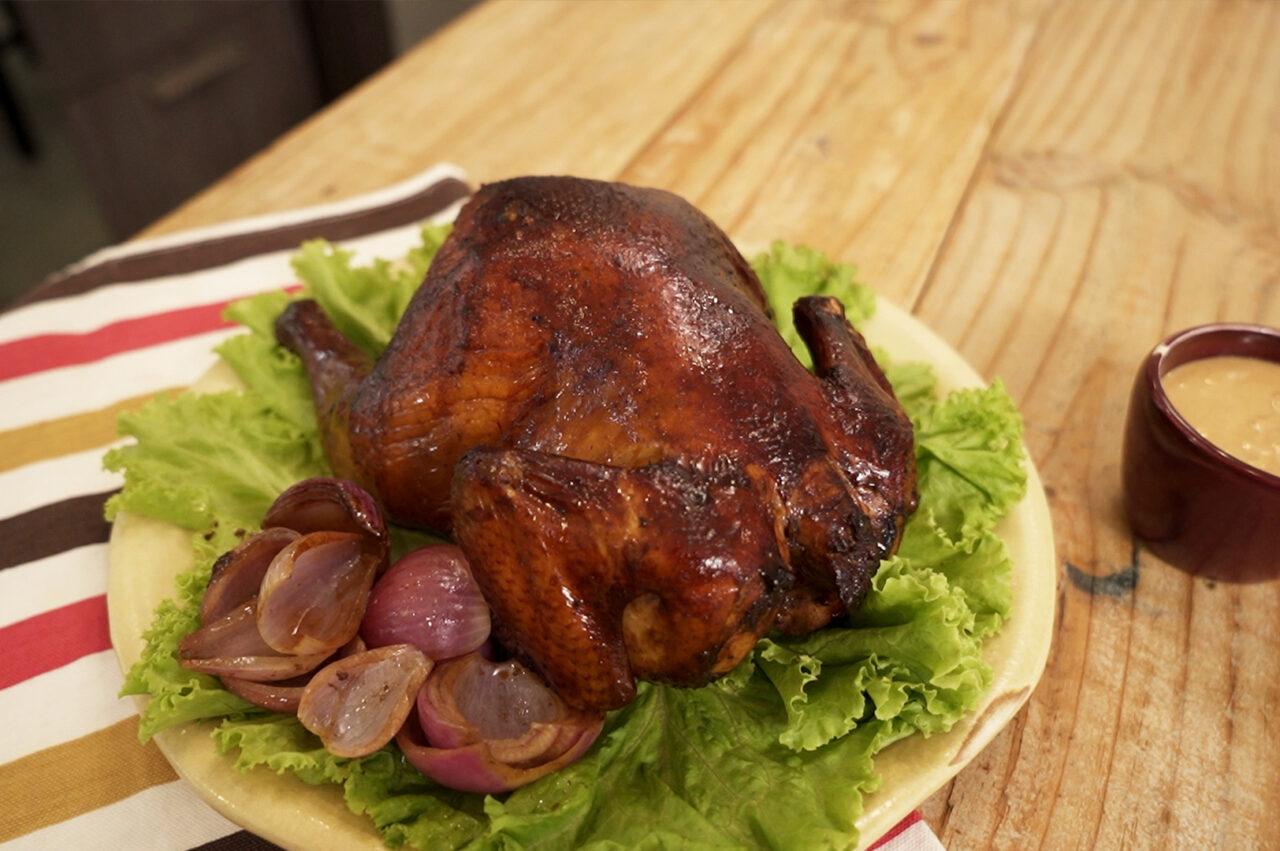 Soy-Tanglad Chicken with Peanut Sauce