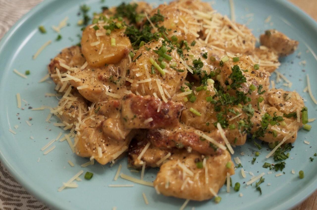 Squash Gnocchi with Tocino and Mushroom