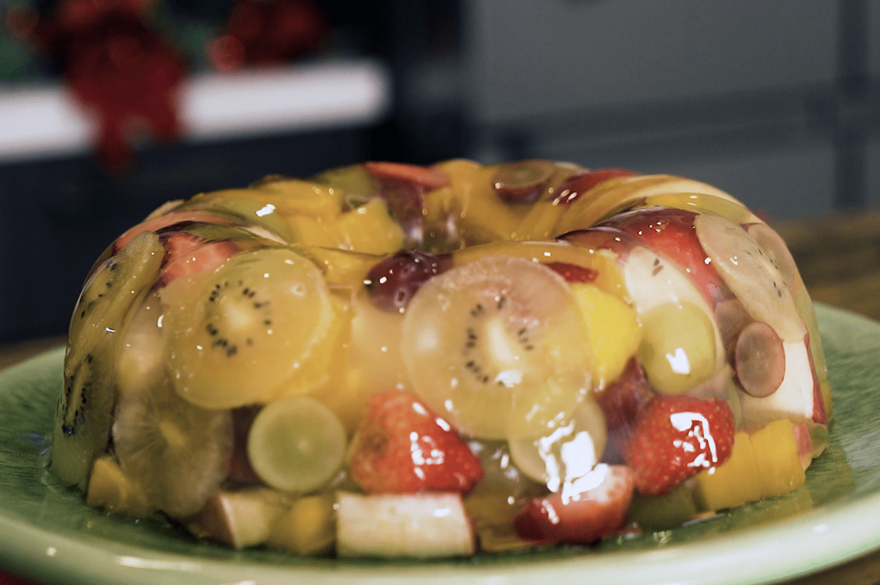 Rainbow Fruit Jelly Cake