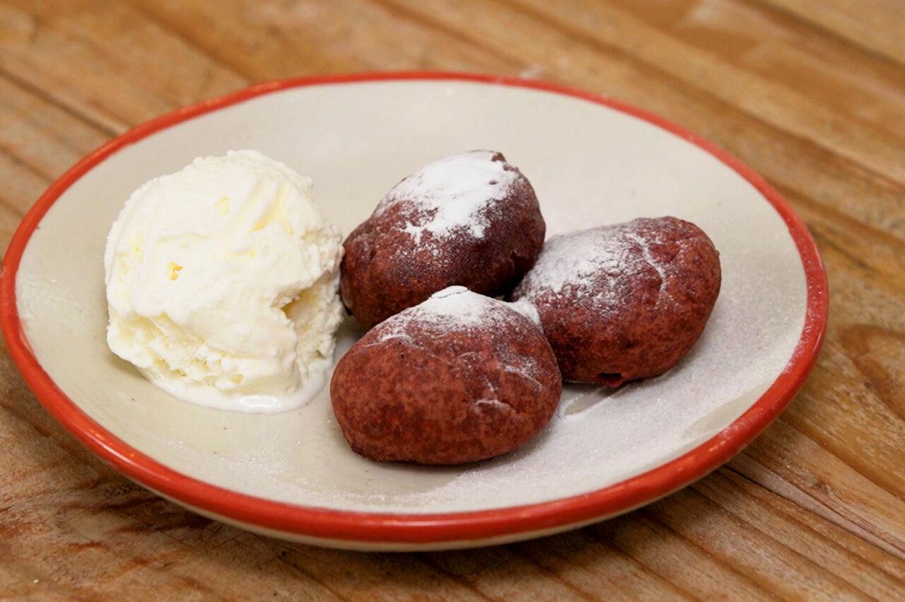 Red Velvet Deep-Fried Cookies