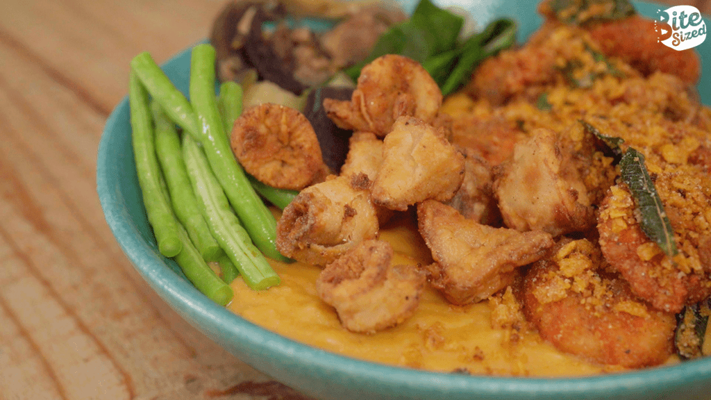 Cereal Prawn and Calamares Kare-Kare - Bitesized.ph