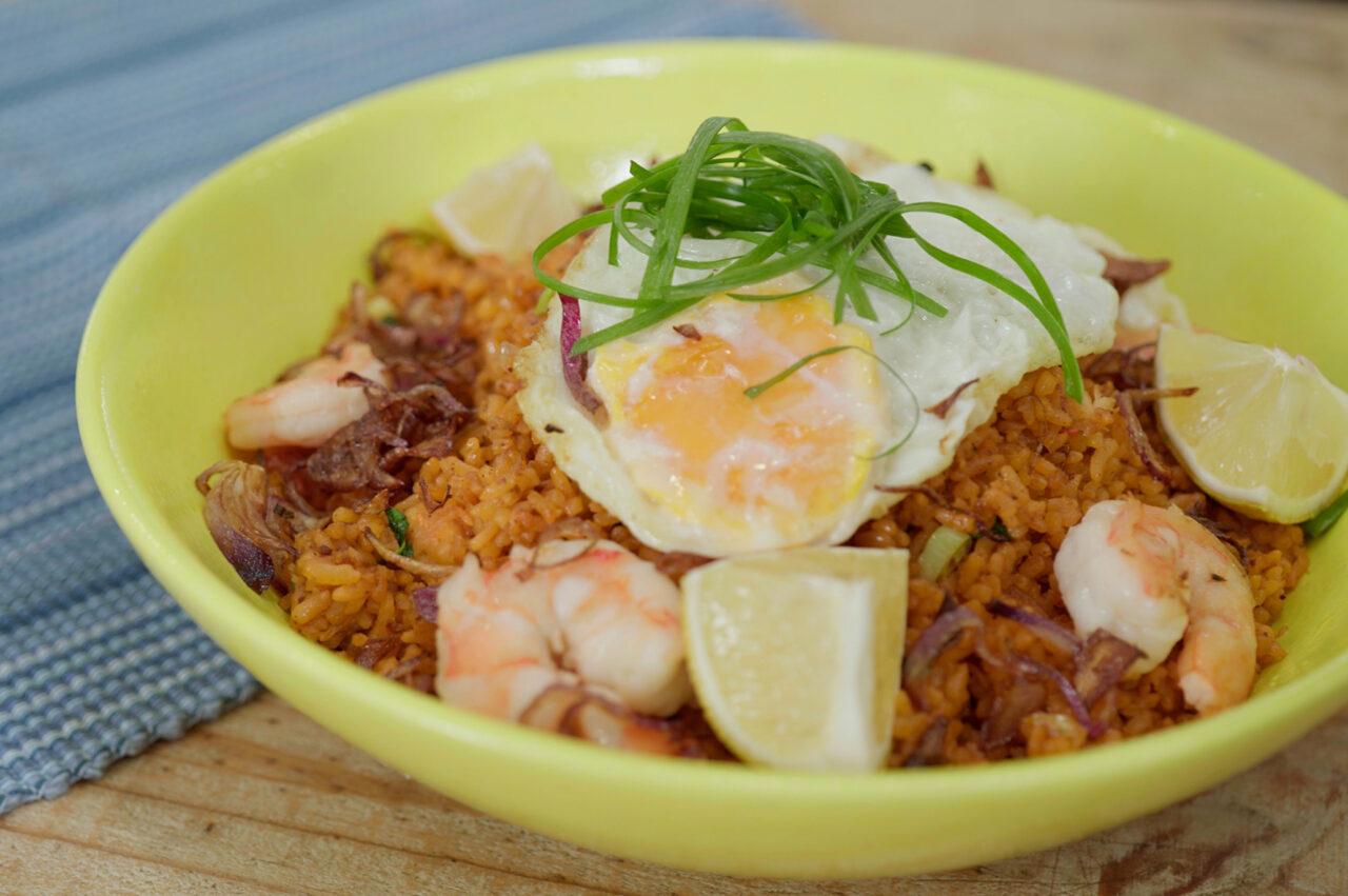 Coconut Aligue Cilantro Fried Rice