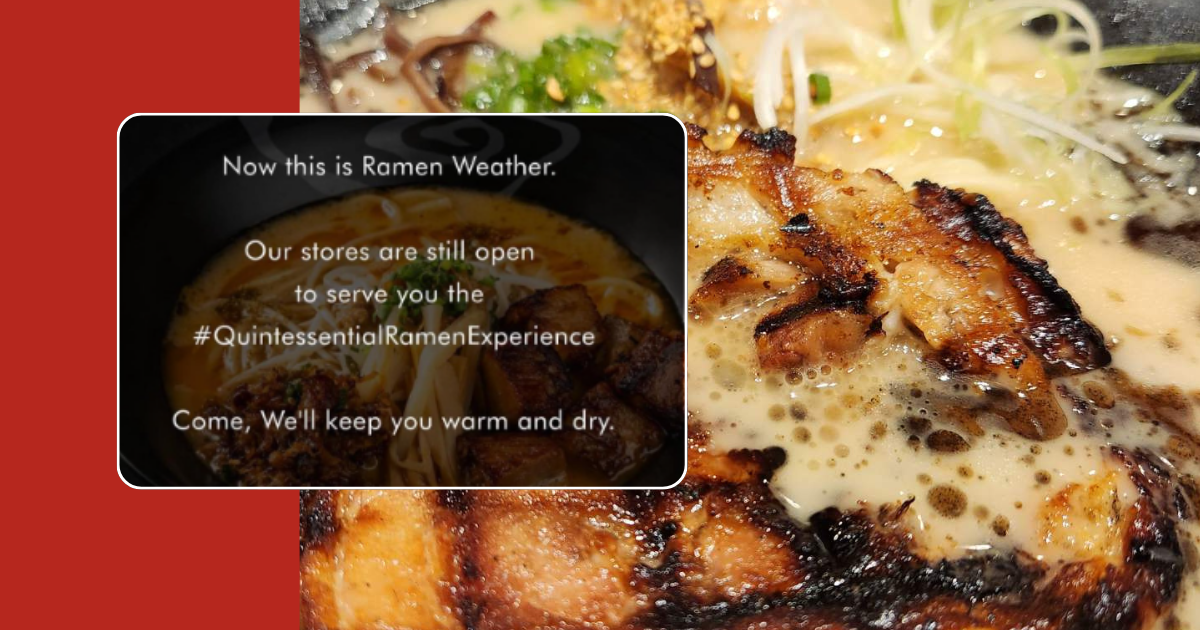Ramen Restaurant Calls Current State of Calamity as “Ramen Weather”