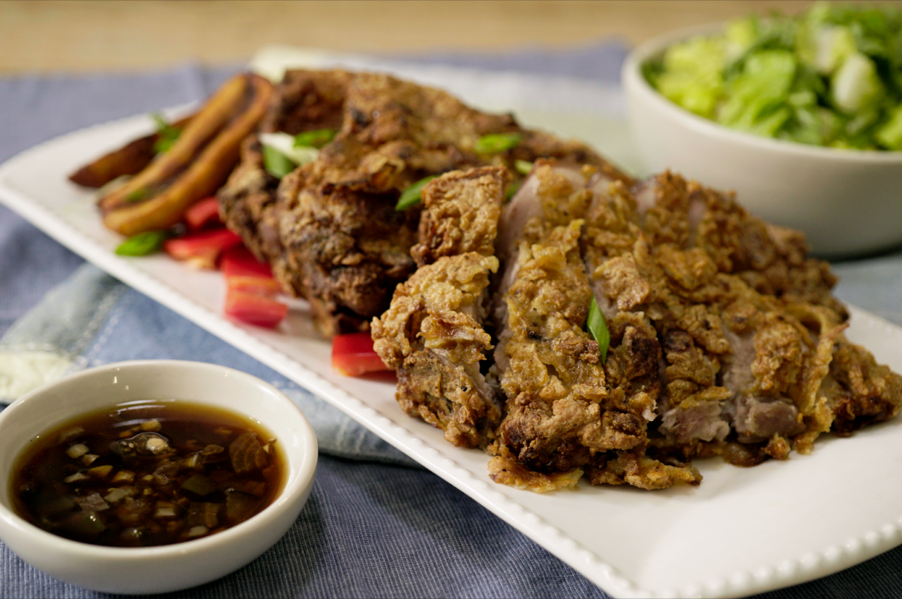 Guinamos Fried Pork Chops