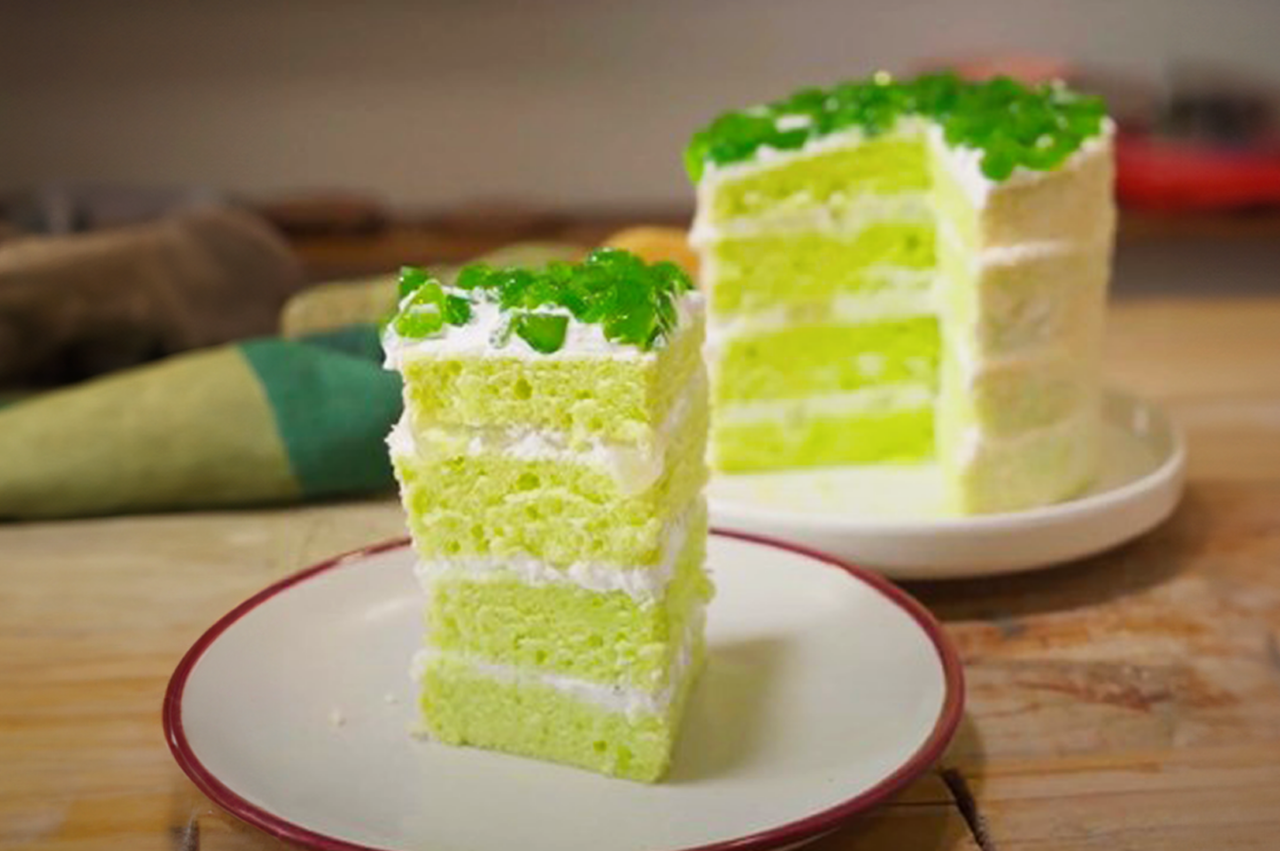 Kaong Pandan Cake