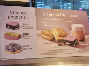 Ube offerings from a popular coffee chain